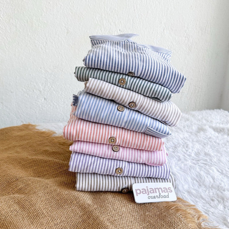 BRIA | chambray shortsleeves top + shorts sleepwear set | PajamasOverload
