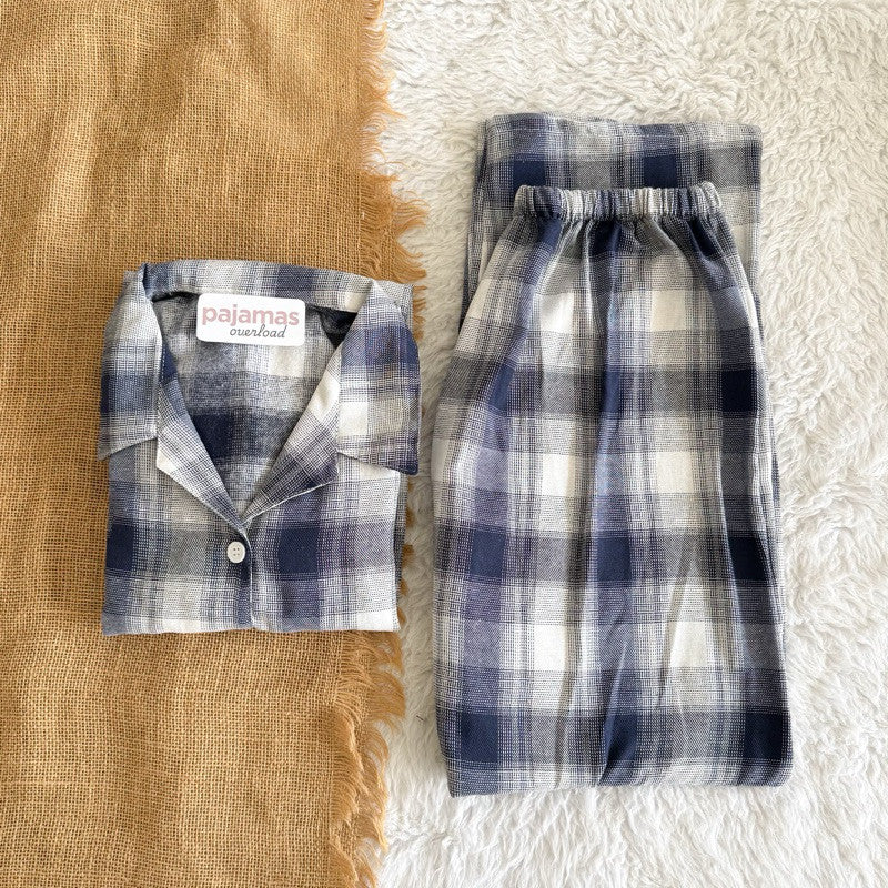 MERLIN | korean woven shortsleeves + pants sleepwear pajama set | PajamasOverload