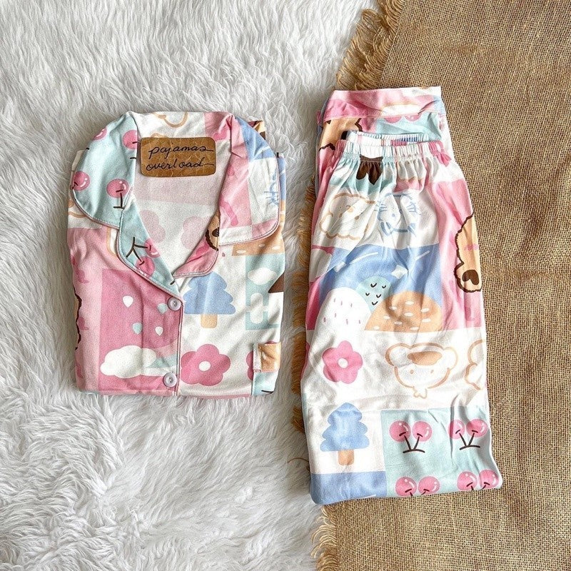 JOEY XSS | polycotton shortsleeves + pants sleepwear pajama set | PajamasOverload