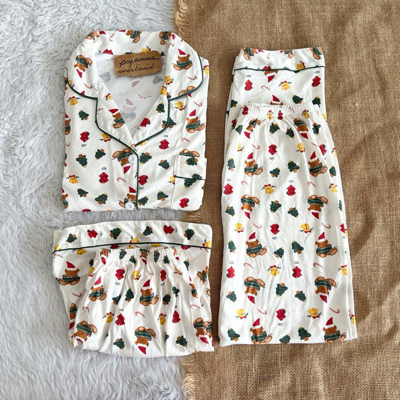 CHRISTMAS PANTS | polycotton shortsleeves + pants pajama set | PajamasOverload
