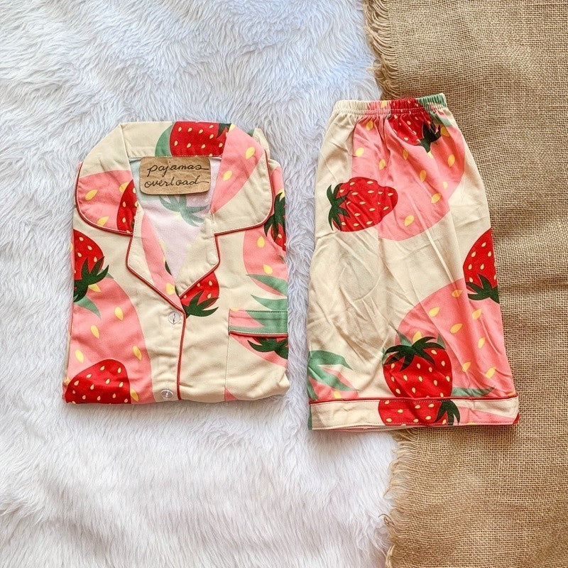 CHANDLER | polycotton shortsleeves + shorts sleepwear set | PajamasOverload