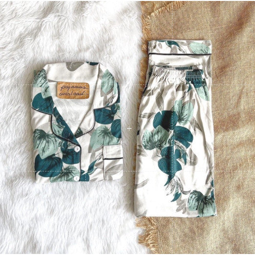 JOEY | polycotton shortsleeves + pants pajama set | PajamasOverload