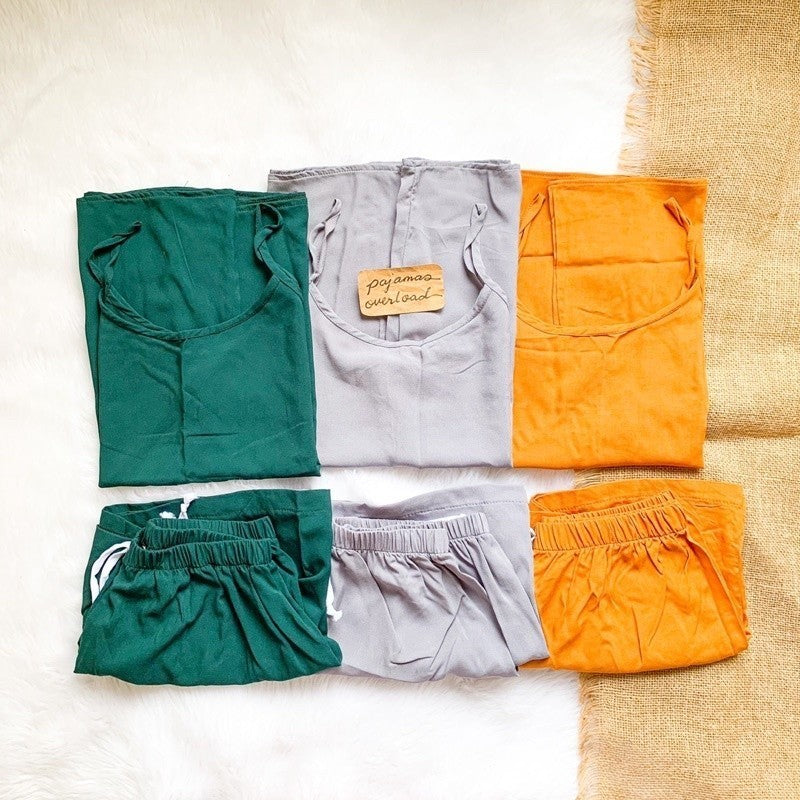 IVANA | plain cotton challis cami top + shorts | PajamasOverload