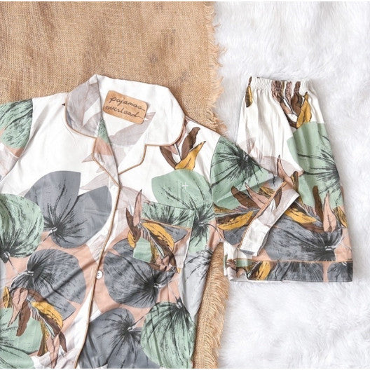 CHANDLER | polycotton shortsleeves + shorts pajama set | PajamasOverload