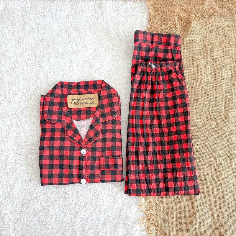 JOEY | polycotton shortsleeves top + pants pajama sleepwear set | PajamasOverload