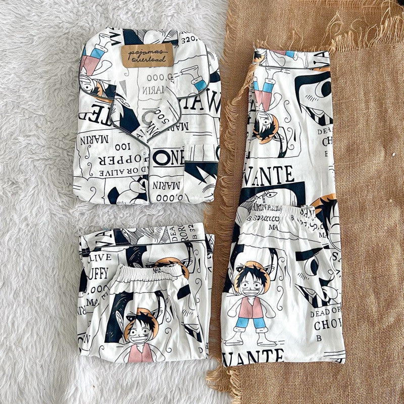 MARSHALL | polycotton 3in1 shortsleeves + shorts + pants pajama sleepwear set | PajamasOverload