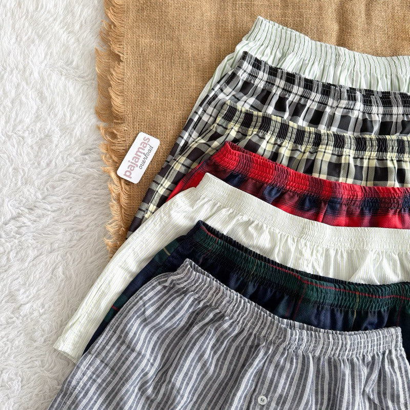 MANNY | cotton woven unisex boxer shorts pambahay | PajamasOverload