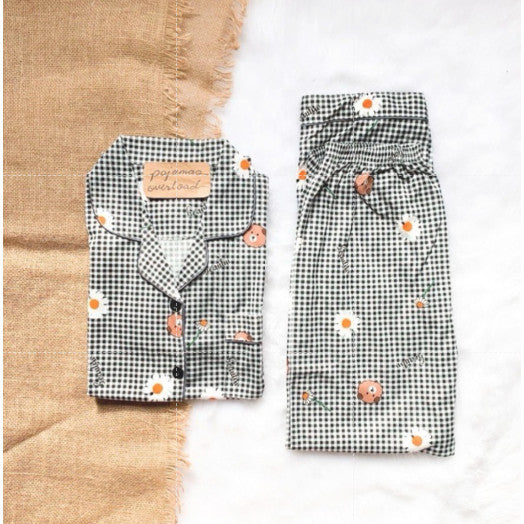 JOEY | polycotton shortsleeves + pants pajama set | PajamasOverload