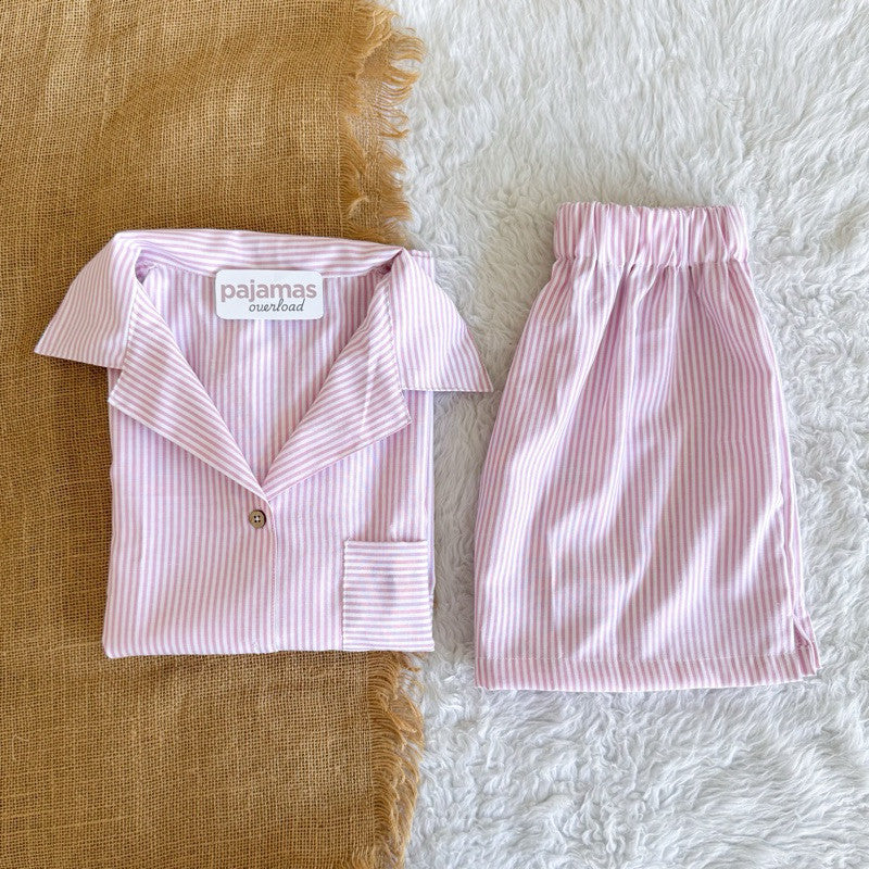 BRIA | chambray shortsleeves top + shorts sleepwear set | PajamasOverload