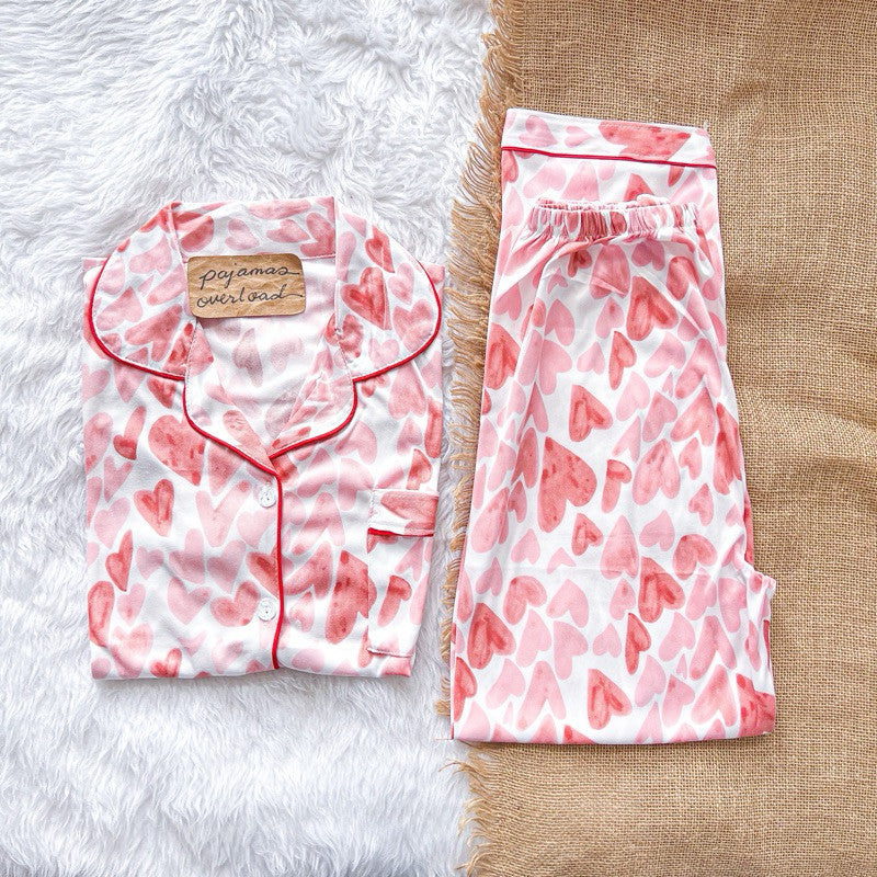 JOEY | polycotton shortsleeves top + pants pajama sleepwear set | PajamasOverload