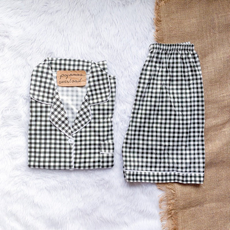 CHANDLER | polycotton shortsleeves + shorts sleepwear set | PajamasOverload