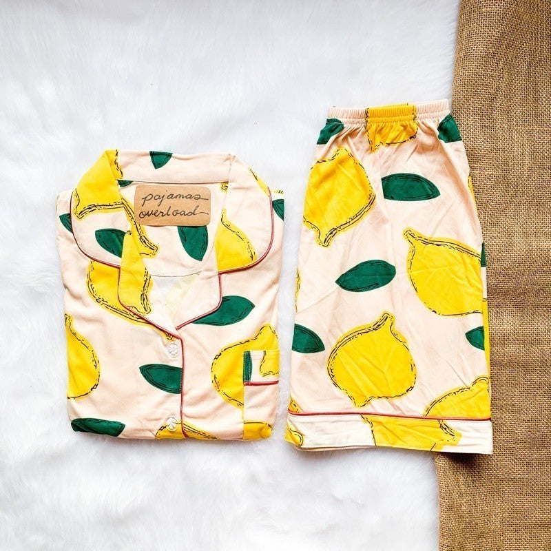 CHANDLER | polycotton shortsleeves + shorts sleepwear set | PajamasOverload