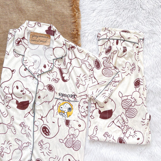 JOEY | polycotton shortsleeves + pants pajama set | PajamasOverload