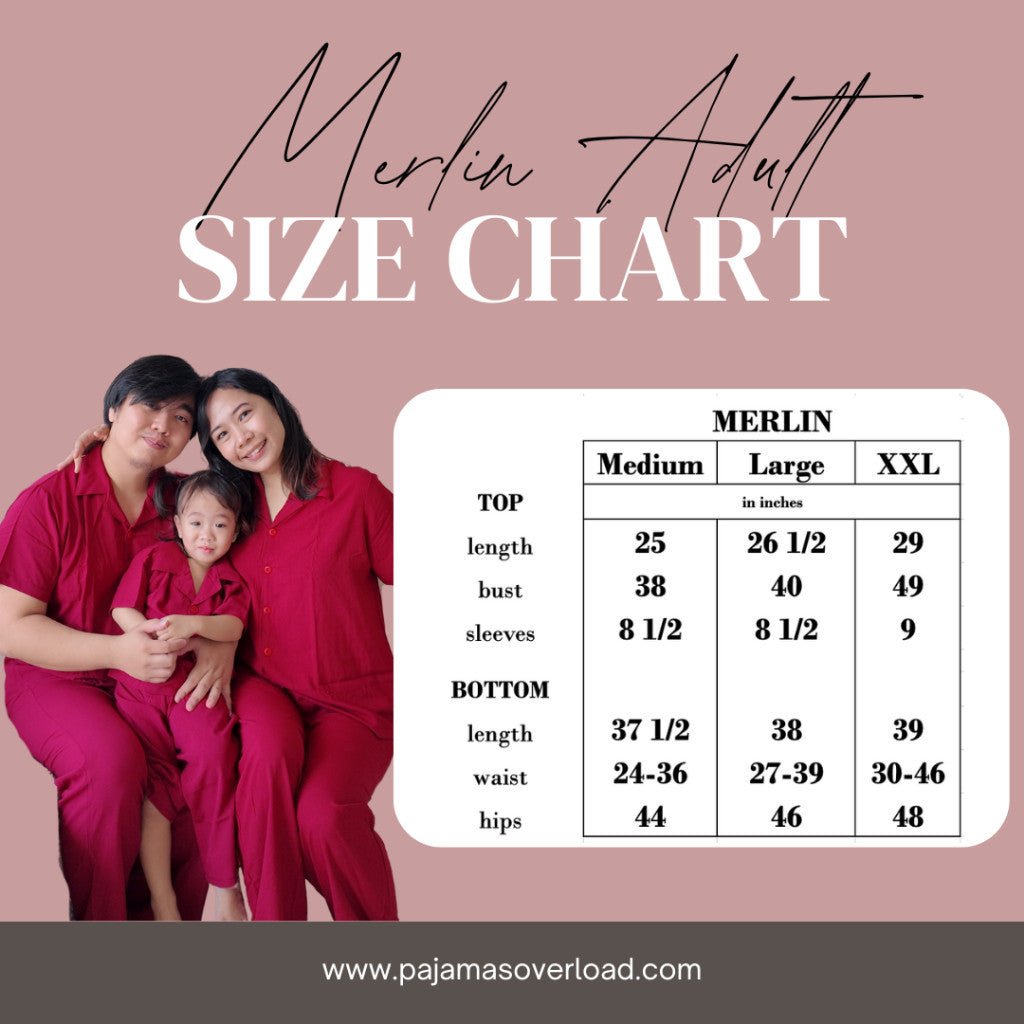 MERLIN FAMILY | challis/soft linen shortsleeves + pants sleepwear set for kids | PajamasOverload