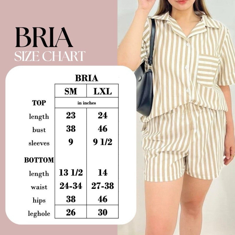 BRIA | chambray shortsleeves top + shorts sleepwear set | PajamasOverload