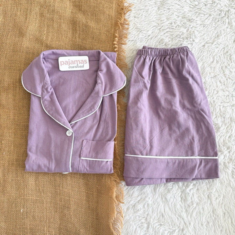 ZEUS PLAIN | cotton jersey shortsleeves top + shorts sleepwear pajama set | PajamasOverload