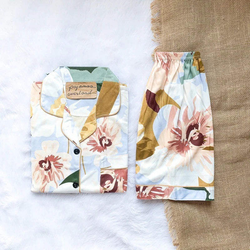 CHANDLER | polycotton shortsleeves + shorts pajama set | PajamasOverload