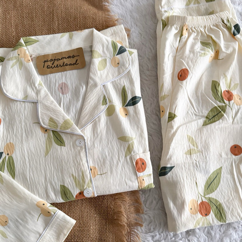 KAWAII | crumpled longsleeves + pants sleepwear pajama set | PajamasOverload
