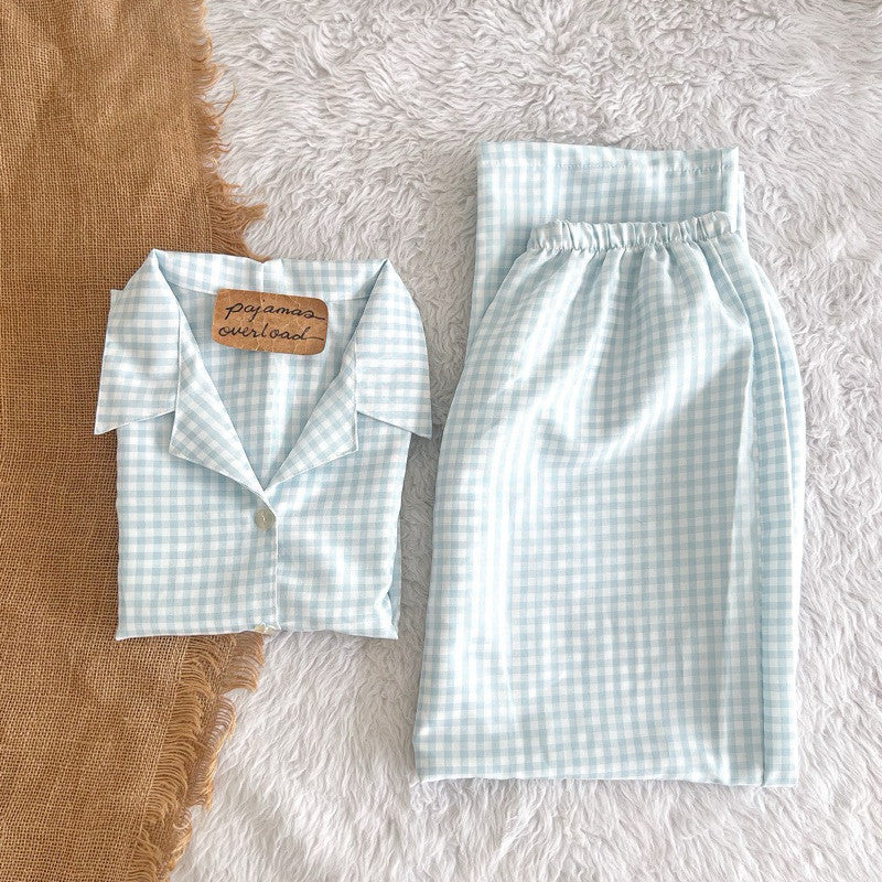 MERLIN | special fabric shortsleeves + pants sleepwear pajama set | PajamasOverload
