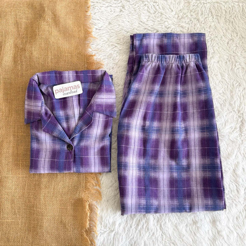 MERLIN | korean woven shortsleeves + pants sleepwear pajama set | PajamasOverload
