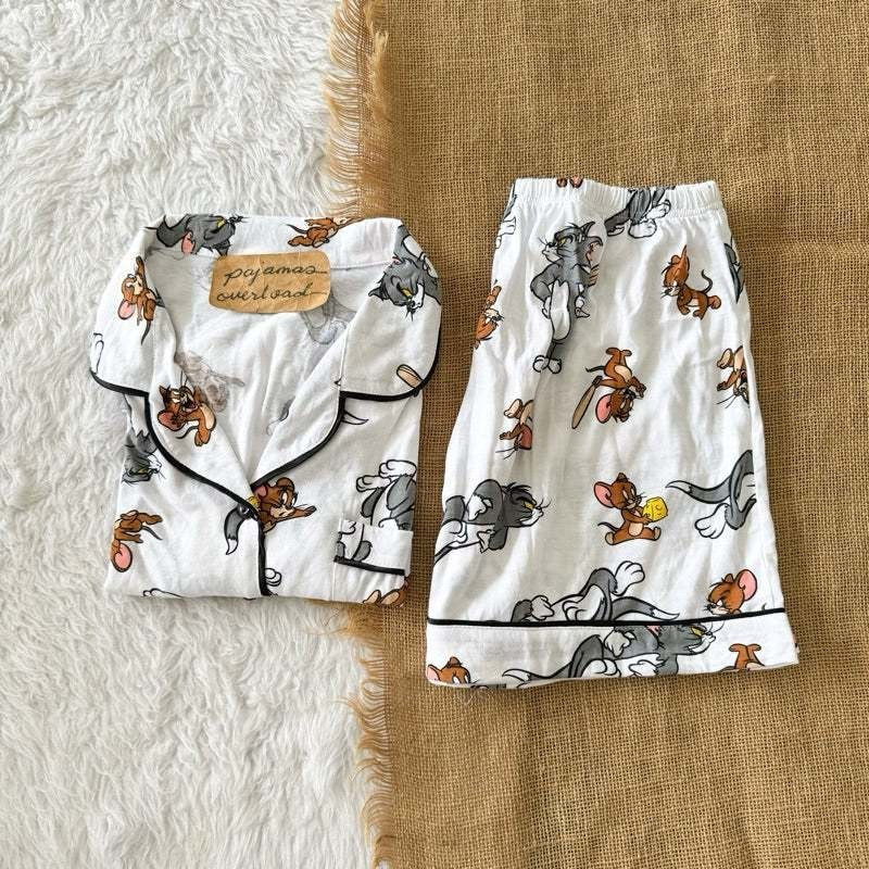 ZEUS | cotton jersey shortsleeves + shorts sleepwear pajama set | PajamasOverload
