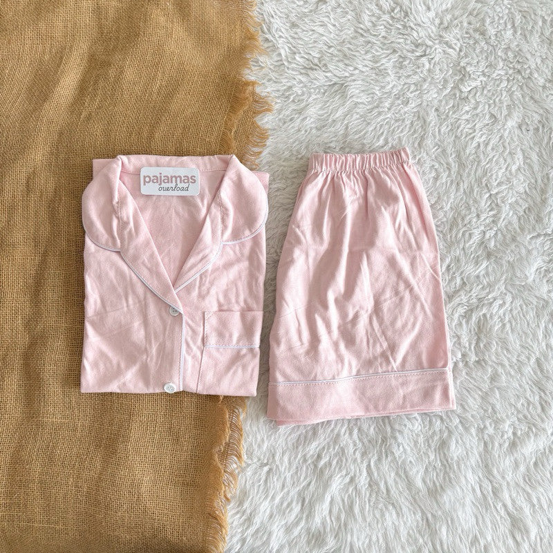 ZEUS PLAIN | cotton jersey shortsleeves top + shorts sleepwear pajama set | PajamasOverload