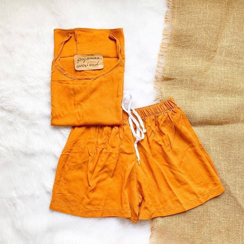 IVANA | plain cotton challis cami top + shorts | PajamasOverload