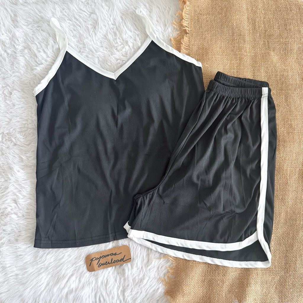 EMMA | knitted padded cami top and shorts sleepwear set | PajamasOverload