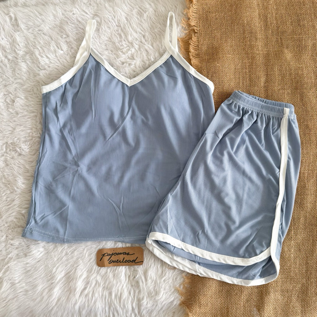 EMMA | knitted padded cami top and shorts sleepwear set | PajamasOverload