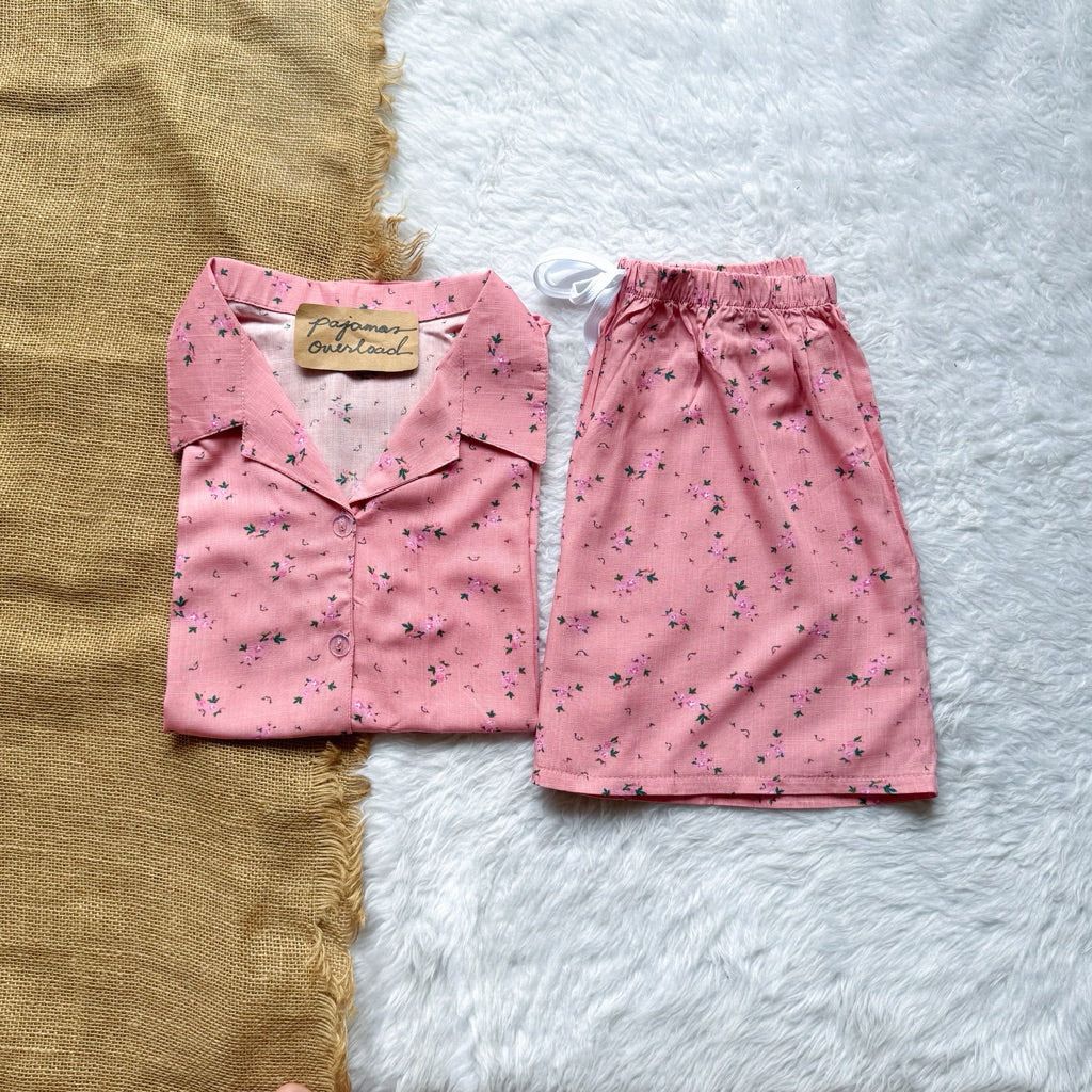 JOY LIMITED PRINT | challis/softlinen shortsleeves + shorts sleepwear pajama set | PajamasOverload