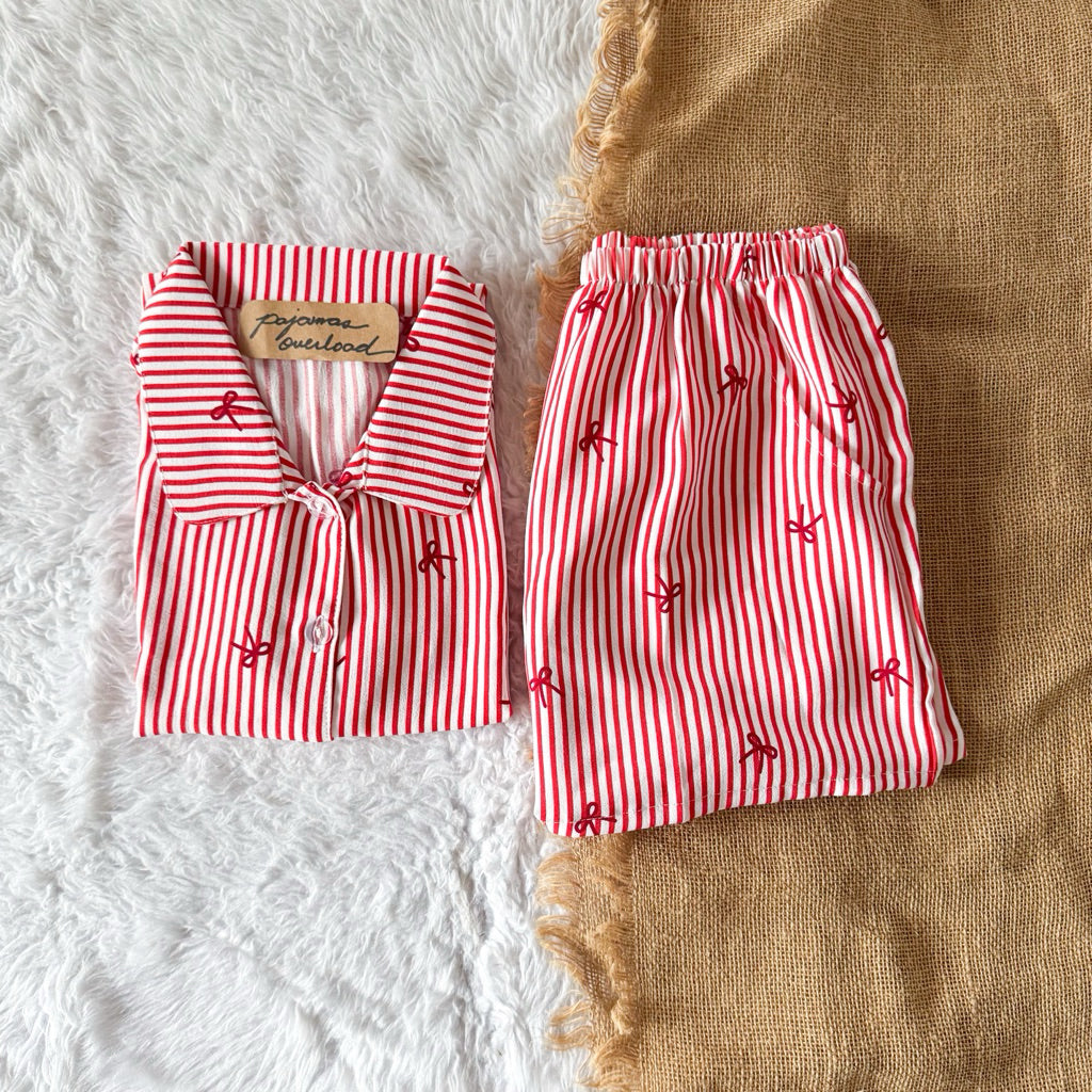 JULIANA | koreanwoven/twill/specialfabric shortsleeves + shorts buttondown set | PajamasOverload