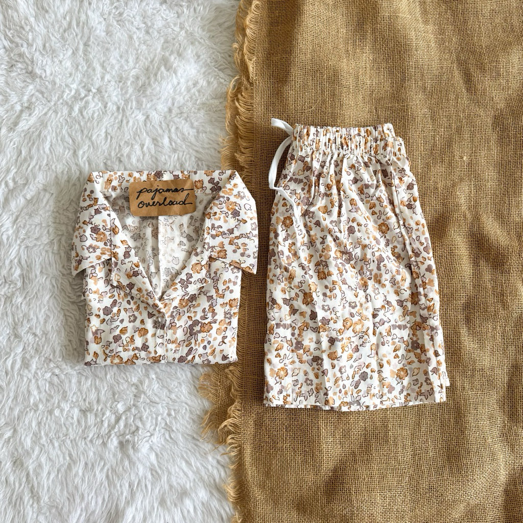 JOY LIMITED PRINT | challis/softlinen shortsleeves + shorts sleepwear pajama set | PajamasOverload