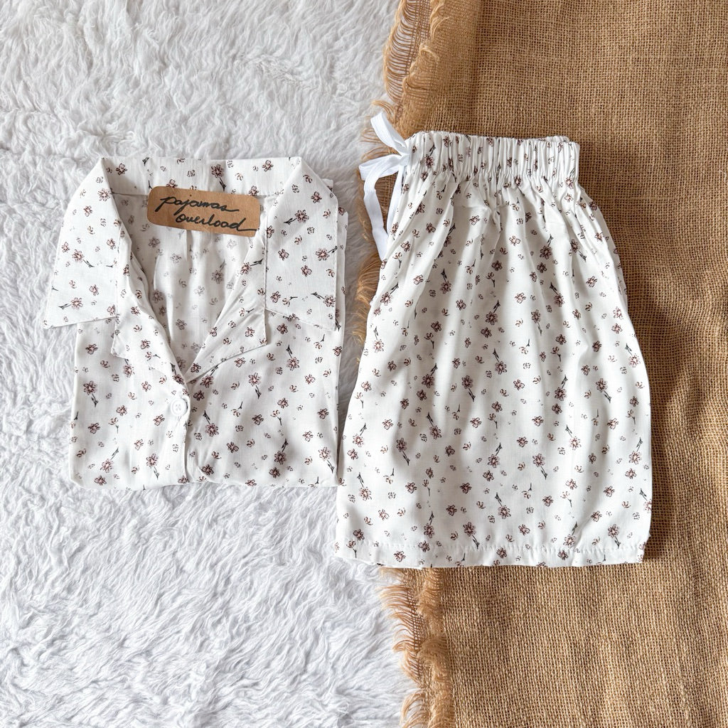 JOY LIMITED PRINT | challis/softlinen shortsleeves + shorts sleepwear pajama set | PajamasOverload