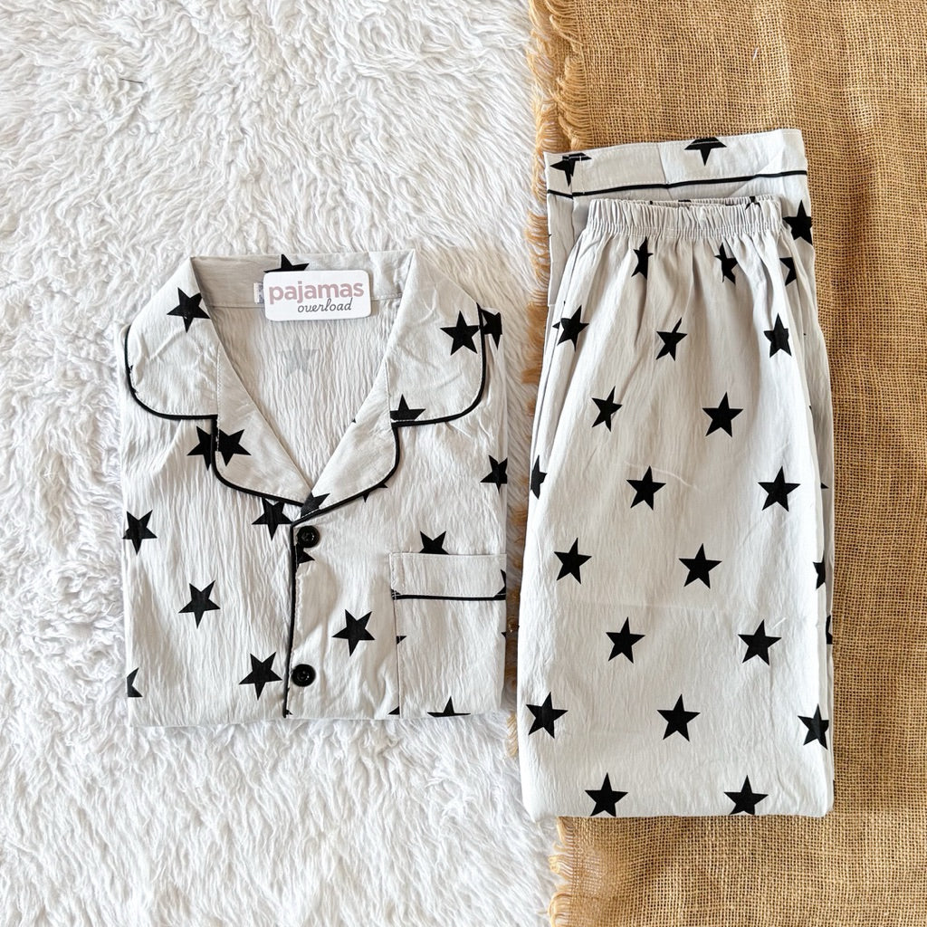 MIKE CRUMPLED | crumpled shortsleeves + pants sleepwear pajama set for MEN | PajamasOverload
