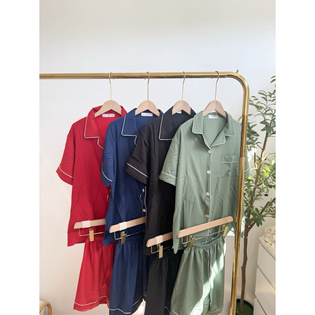 CHANDLER | polyspandex shortsleeves + shorts sleepwear pajama set | PajamasOverload