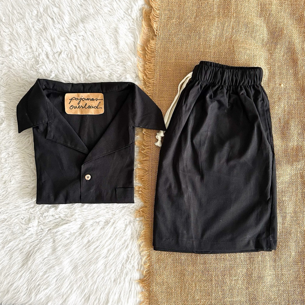 BRYAN MEN | viscose linen shortsleeves + shorts sleepwear lounge set | PajamasOverload