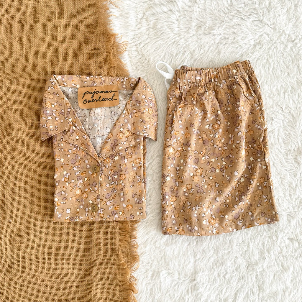 JOY LIMITED PRINT | challis/softlinen shortsleeves + shorts sleepwear pajama set | PajamasOverload