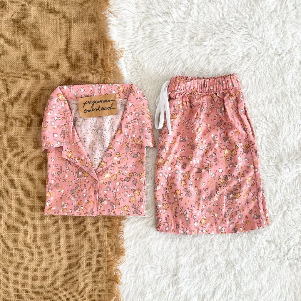 JOY LIMITED PRINT | challis/softlinen shortsleeves + shorts sleepwear pajama set | PajamasOverload