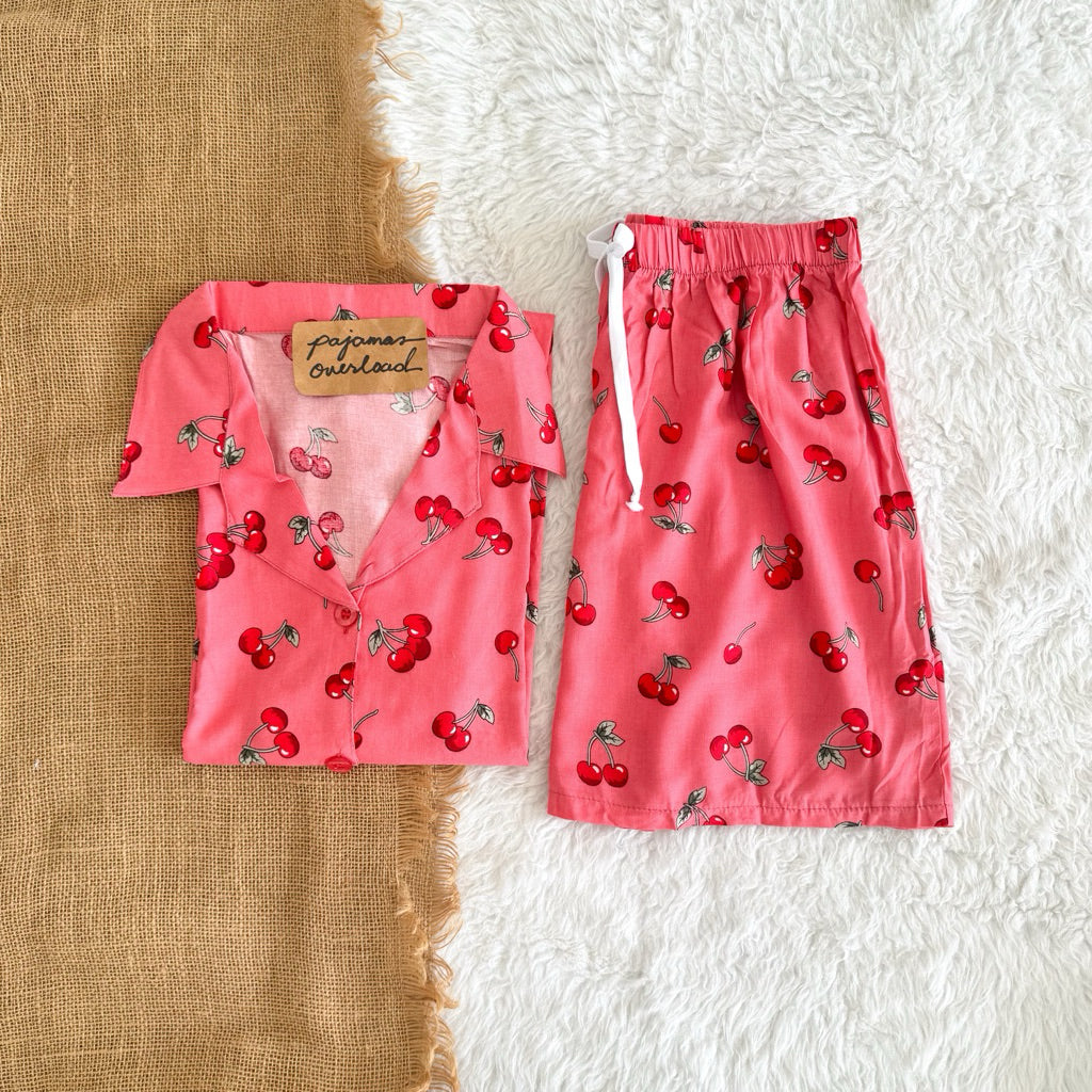 JOY LIMITED PRINT | challis/softlinen shortsleeves + shorts sleepwear pajama set | PajamasOverload