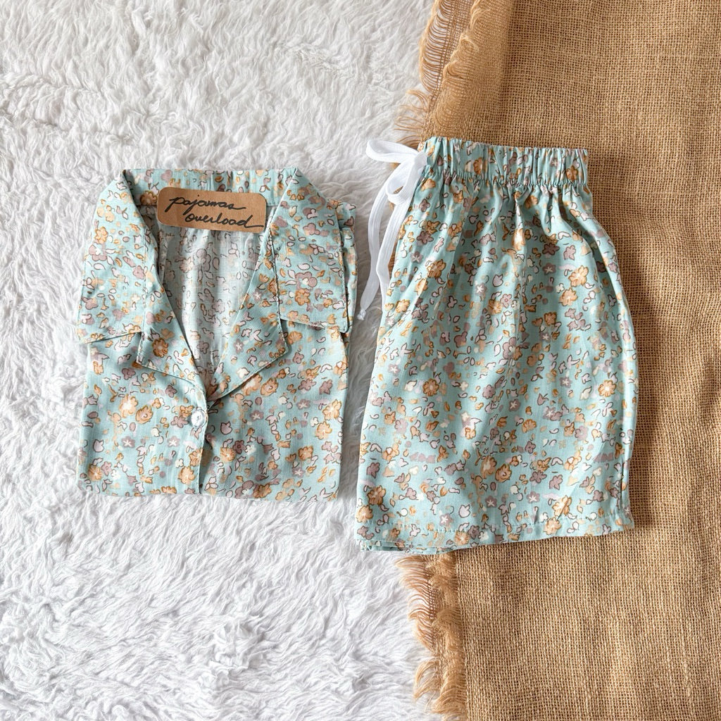 JOY LIMITED PRINT | challis/softlinen shortsleeves + shorts sleepwear pajama set | PajamasOverload