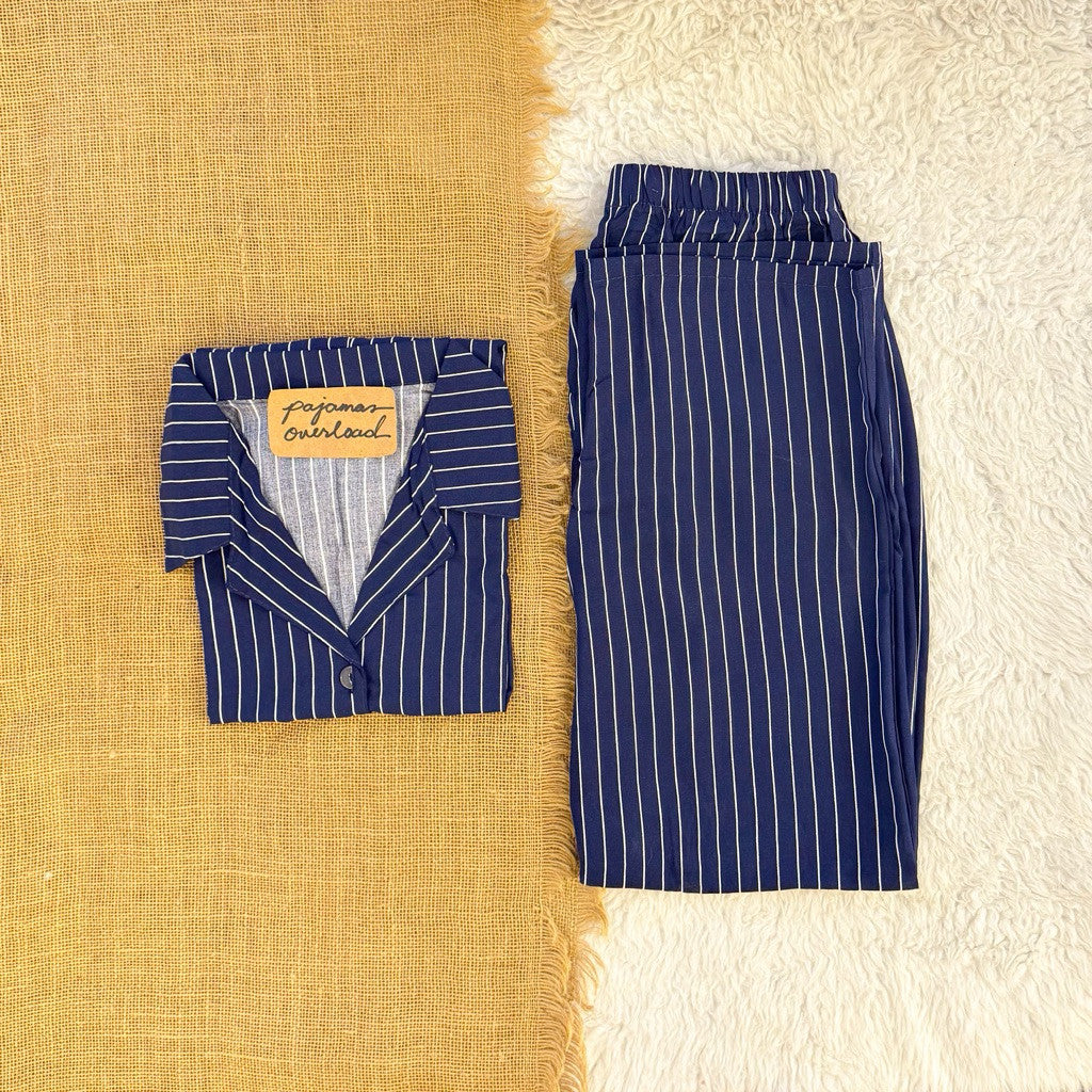 MERLIN ADULT | challis/softlinen shorts sleeves top + pants sleepwear set | PajamasOverload