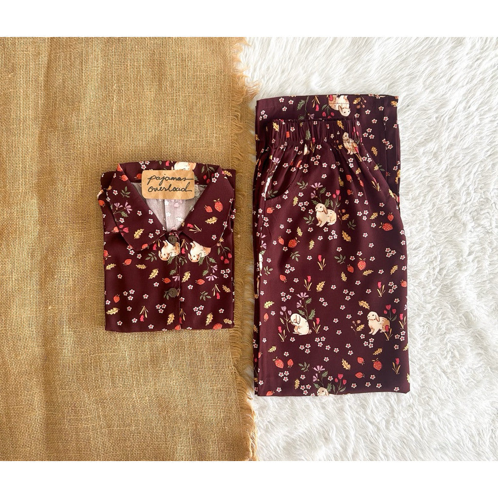 JULIANA PANTS | soft linen / cotton shortsleeves + pants buttondown set | PajamasOverload
