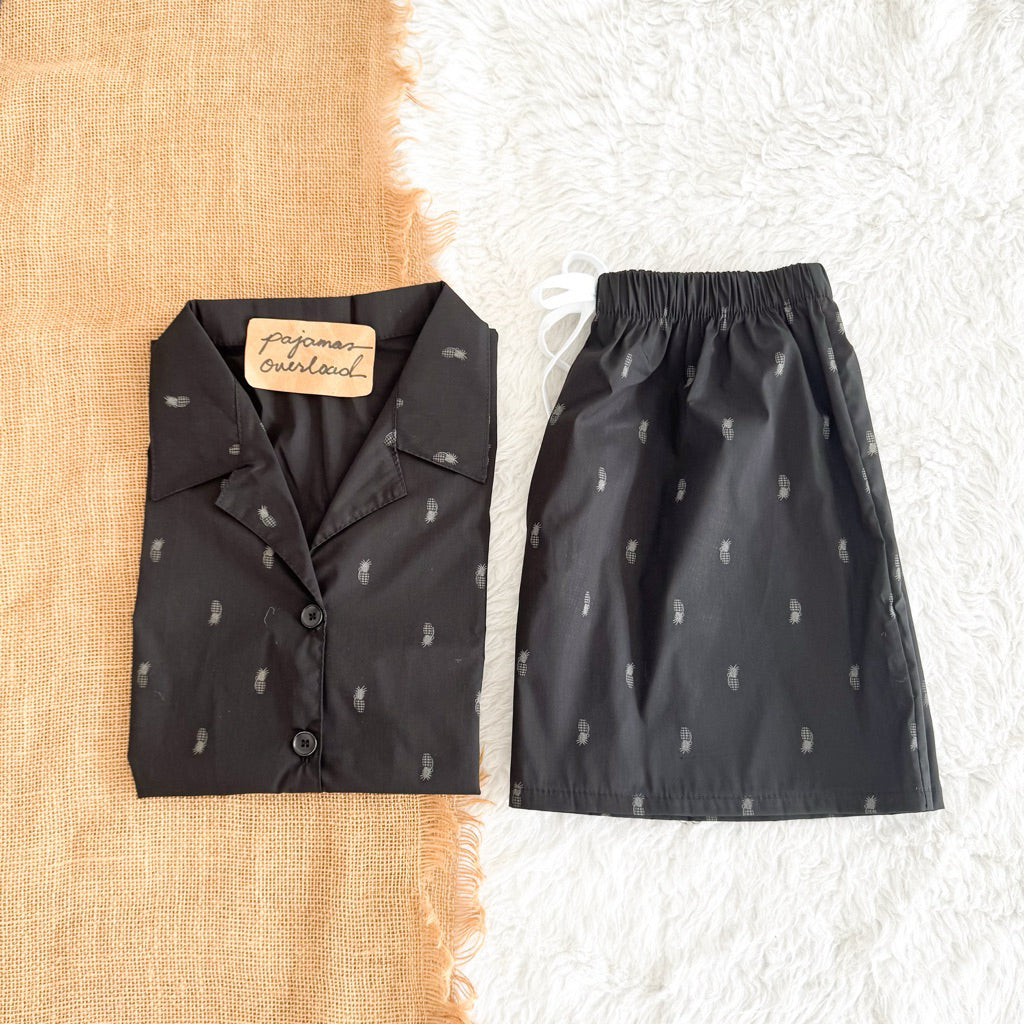 JOY LIMITED PRINT | challis/softlinen shortsleeves + shorts sleepwear pajama set | PajamasOverload