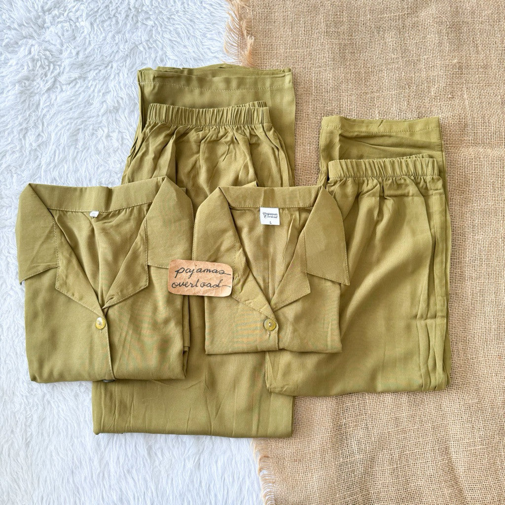 MERLIN KIDS | challis shorts sleeves top + pants sleepwear set | PajamasOverload