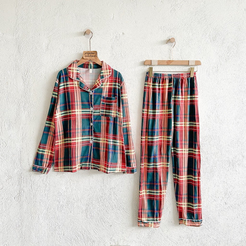 ROSS | Poly Cotton longsleeves top + pants sleepwear pajama set | PajamasOverload