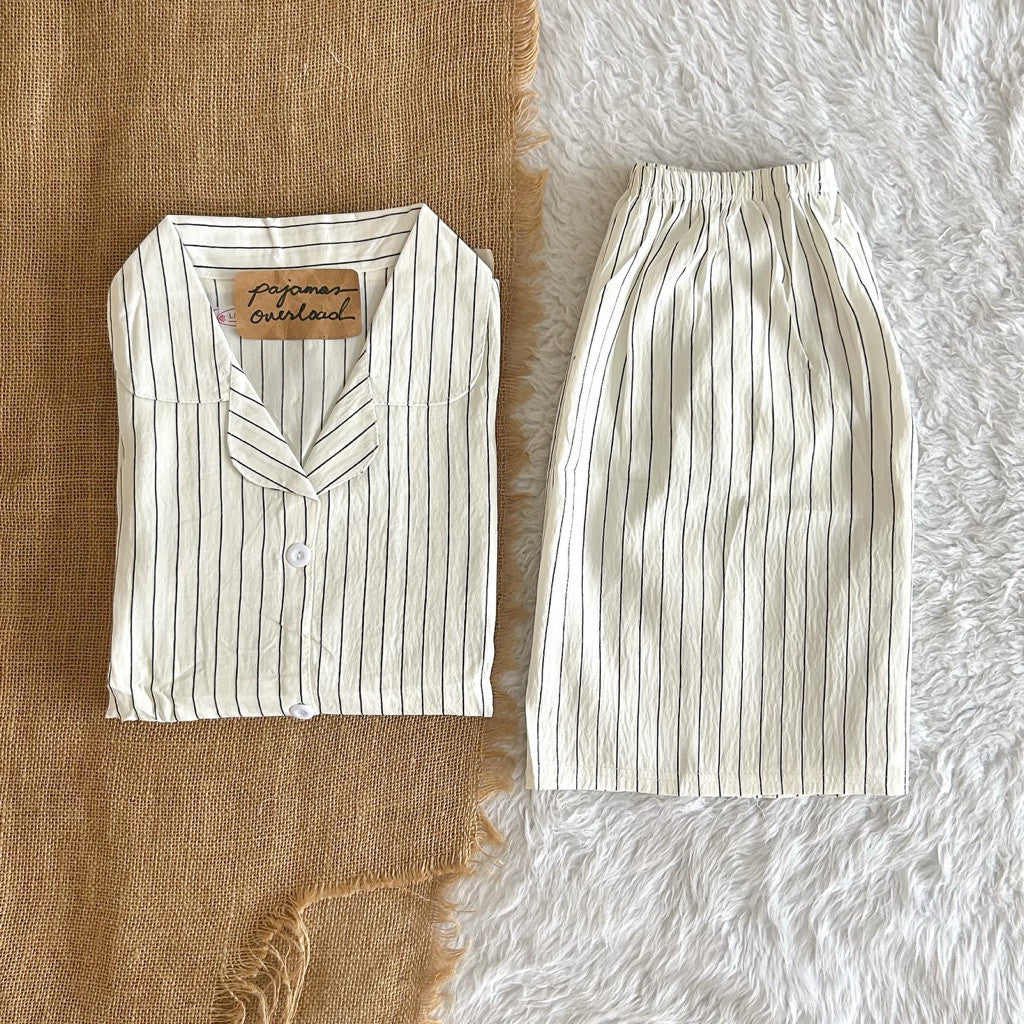 ANGELICA | crumpled extreme oversize top + shorts sleepwear set | PajamasOverload
