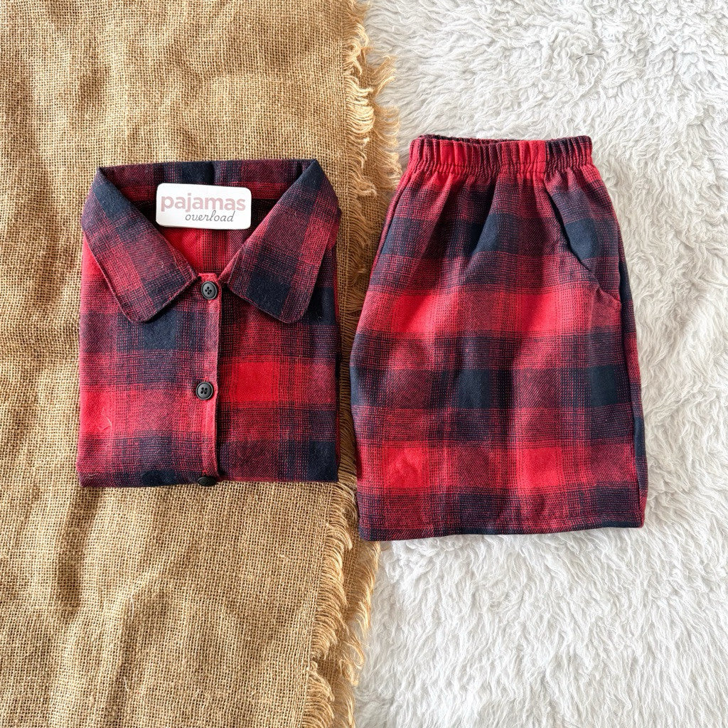 JULIANA | koreanwoven/twill/specialfabric shortsleeves + shorts buttondown set | PajamasOverload