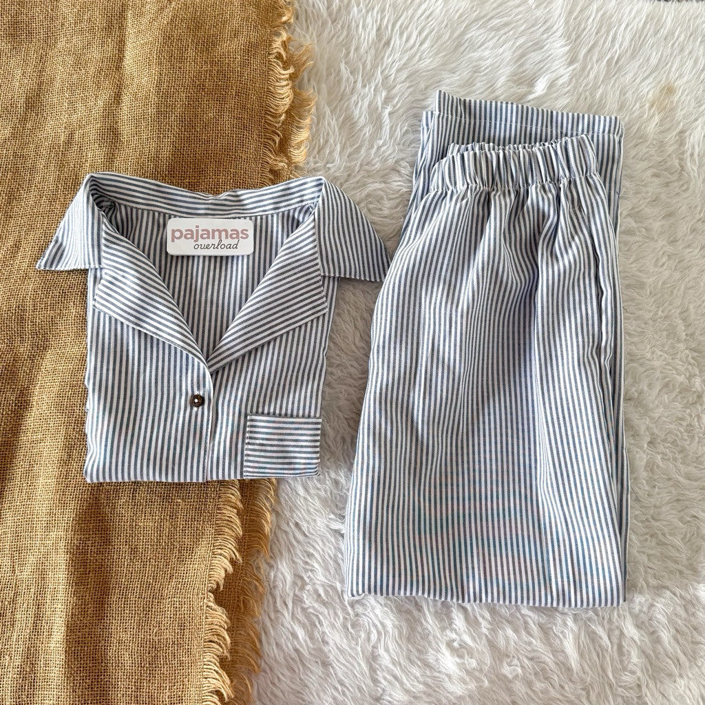 BRIA PANTS | premium linen shortsleeves top + pants loungewear set | PajamasOverload