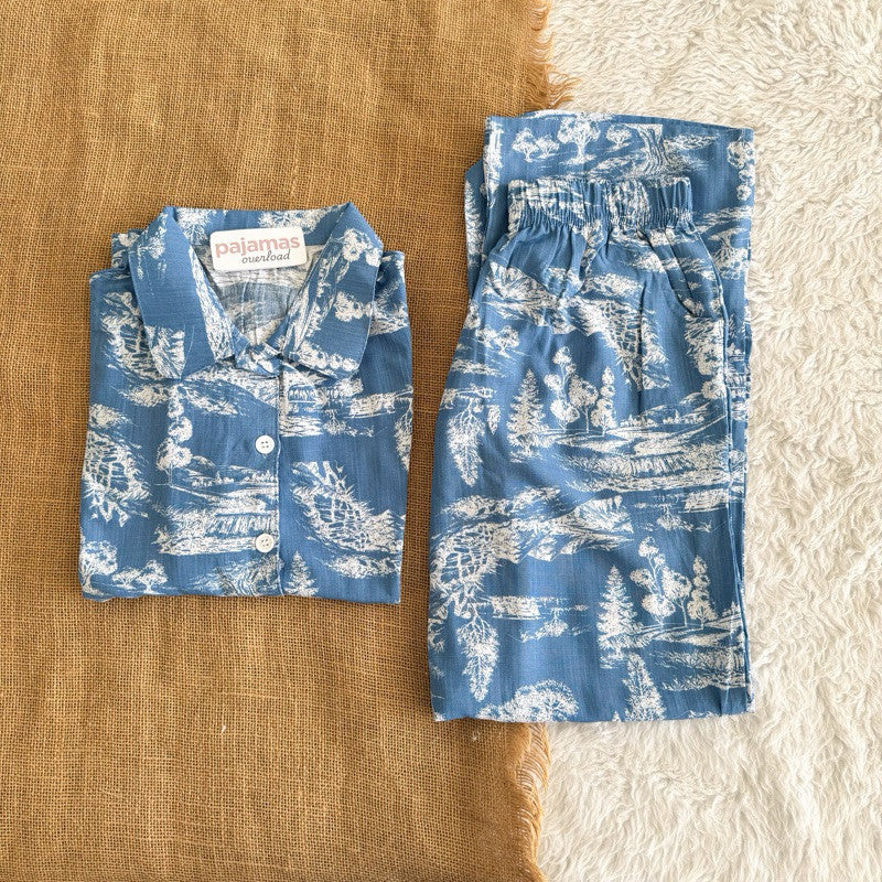 JULIANA PANTS | soft linen shortsleeves + shorts buttondown set | PajamasOverload