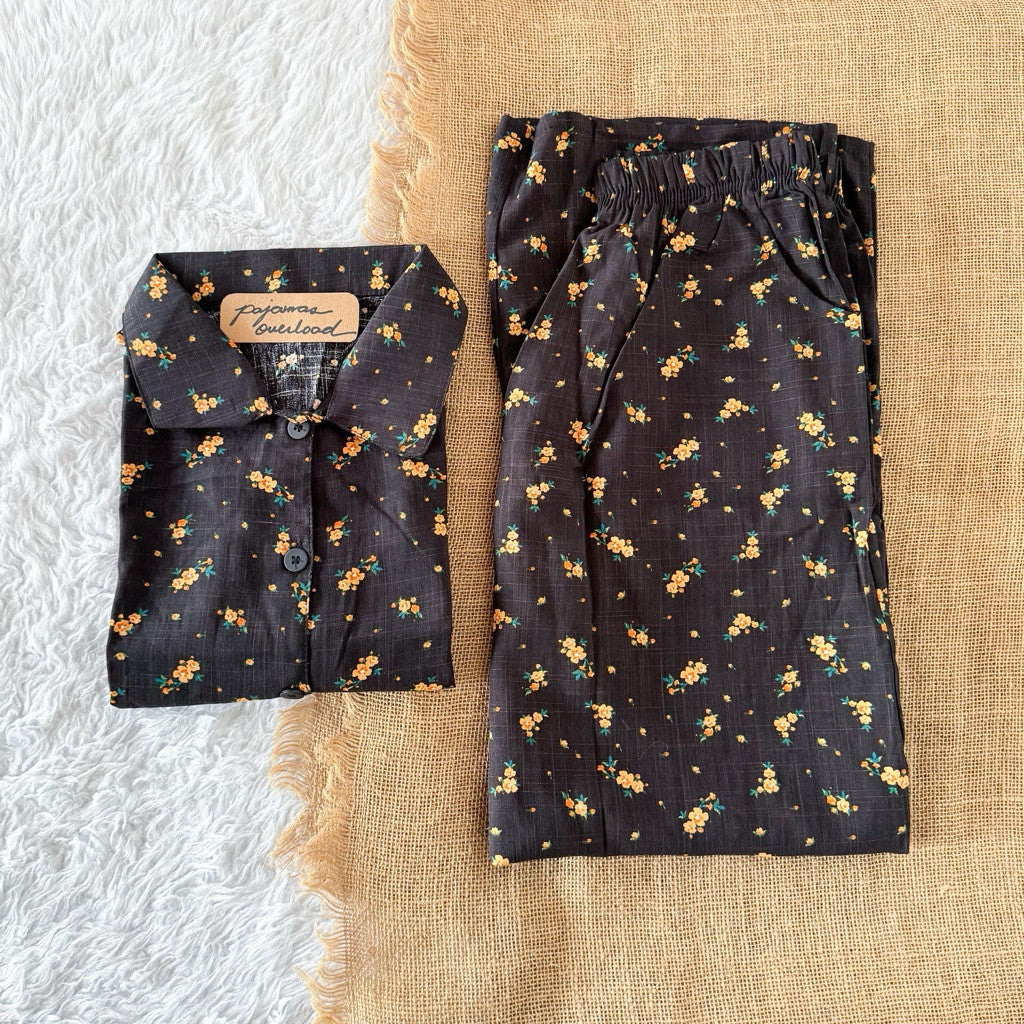 JULIANA PANTS | soft linen shortsleeves + shorts buttondown set | PajamasOverload